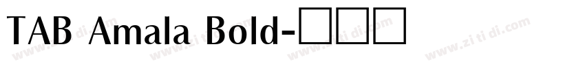 TAB Amala Bold字体转换